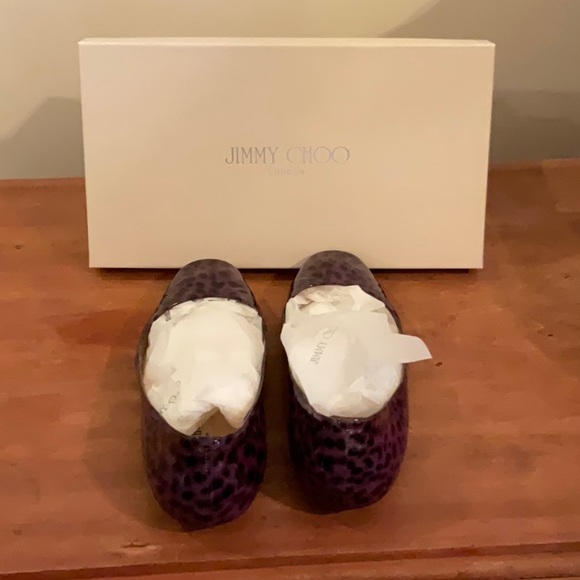Jimmy Choo Leopard Print Flats - Picture 2 of 4